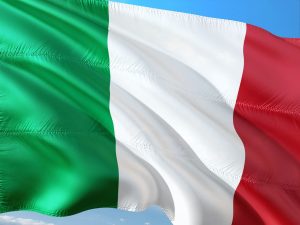 Bandera verde, blanca y roja de Italia