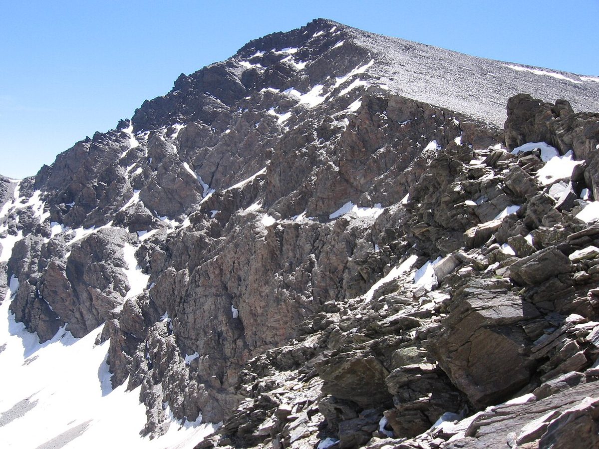 Cara norte del Mulhacén, en Sierra Nevada